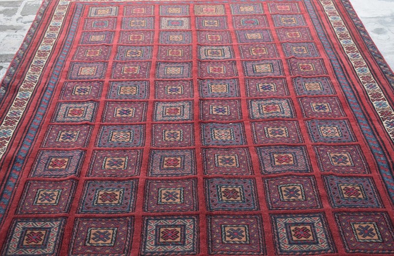 Hand Knotted Vintage Area Rug 7x9 ft Antique Oriental Afghan Wool Rug Boho Decor gallery