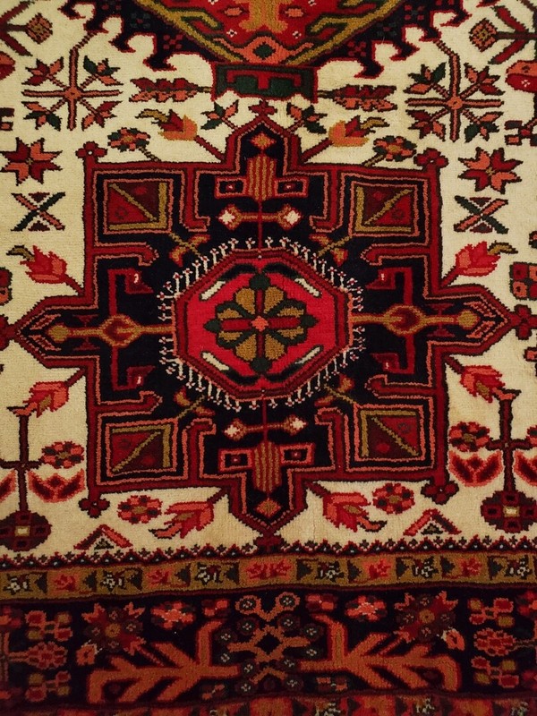 Beautiful Karajeh Red Runner with Multi-Medallion - 5'0" x 7'1" gallery