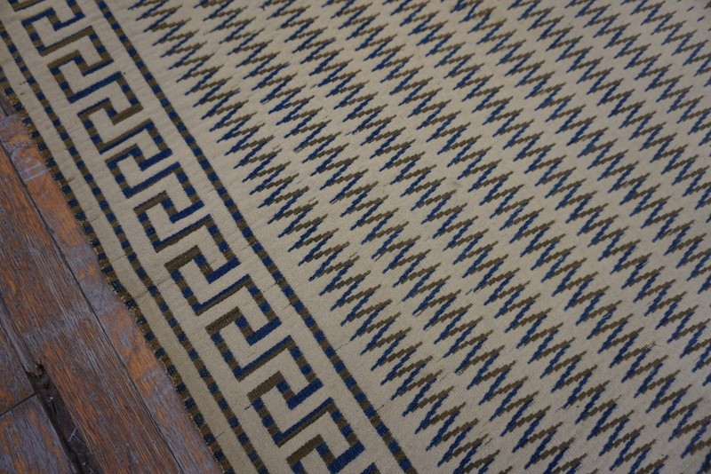 3'x5' Antique Greek Key Border Native American Navajo Flatwoven Rug gallery