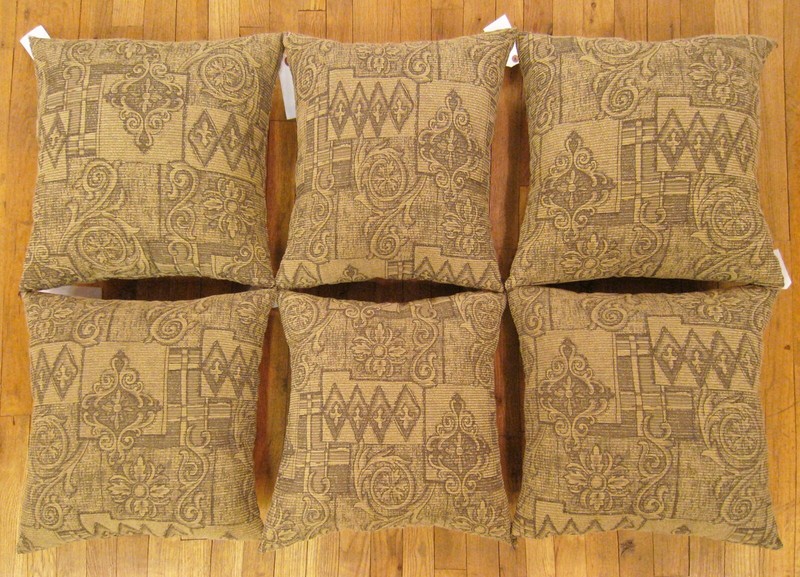 A Set of Vintage Floro-Geometric Fabric Pillows with FREE SHIPPING! gallery