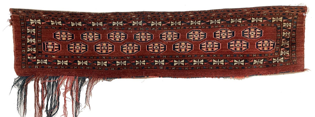 RARE ANTIQUE TURKOMAN BAG FACE gallery
