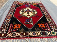 COLLECTORS’ ITEM Vintage Stunning Natural Vegetable Fine Quality Pictorial kazak