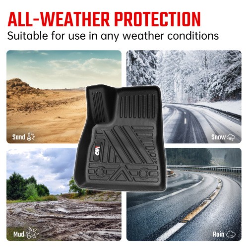 Odorless TPE Floor Mat For Tesla Model 3 2023-2025 6 PCS Waterproof Duty-Proof F gallery