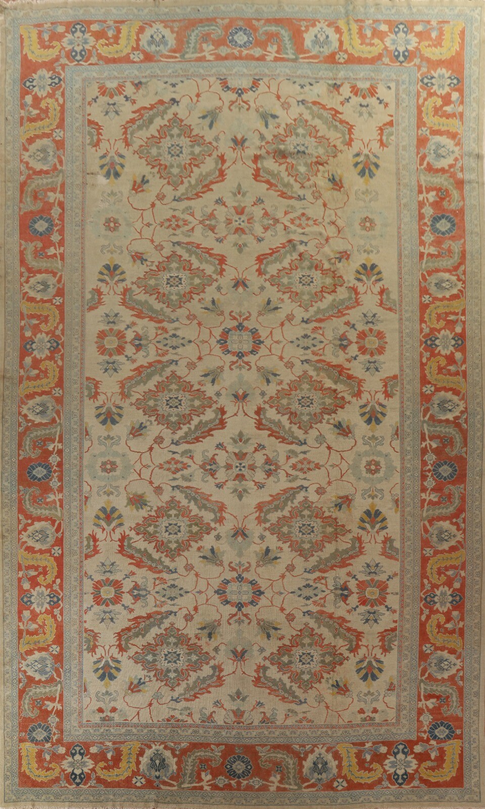 Clearance Antique Ivory Sultanabad 14x20 Area Rug Palace Size Hand-knotted Wool gallery