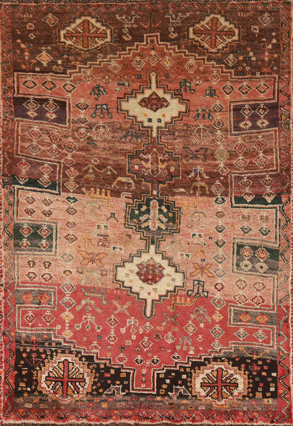 Traditional Vintage Old Rug 4x6 Handmade Wool Carpet gallery