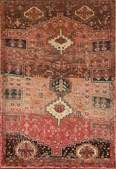 Traditional Vintage Old Rug 4×6 Handmade Wool Carpet