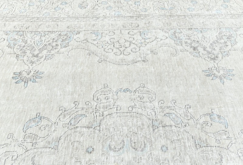 Distressed Floral Rug Antique Farmhouse Decor Oriental Carpet 8'9X11'4 ft gallery