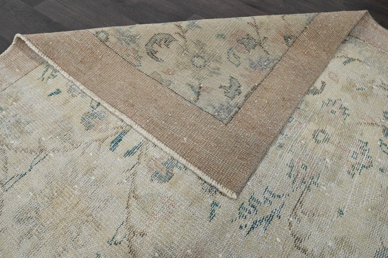 Oushak 7x10,Turkish Rug,vintage,anatolian,BEIGE,kilim,Bohemian,handmade,wool gallery