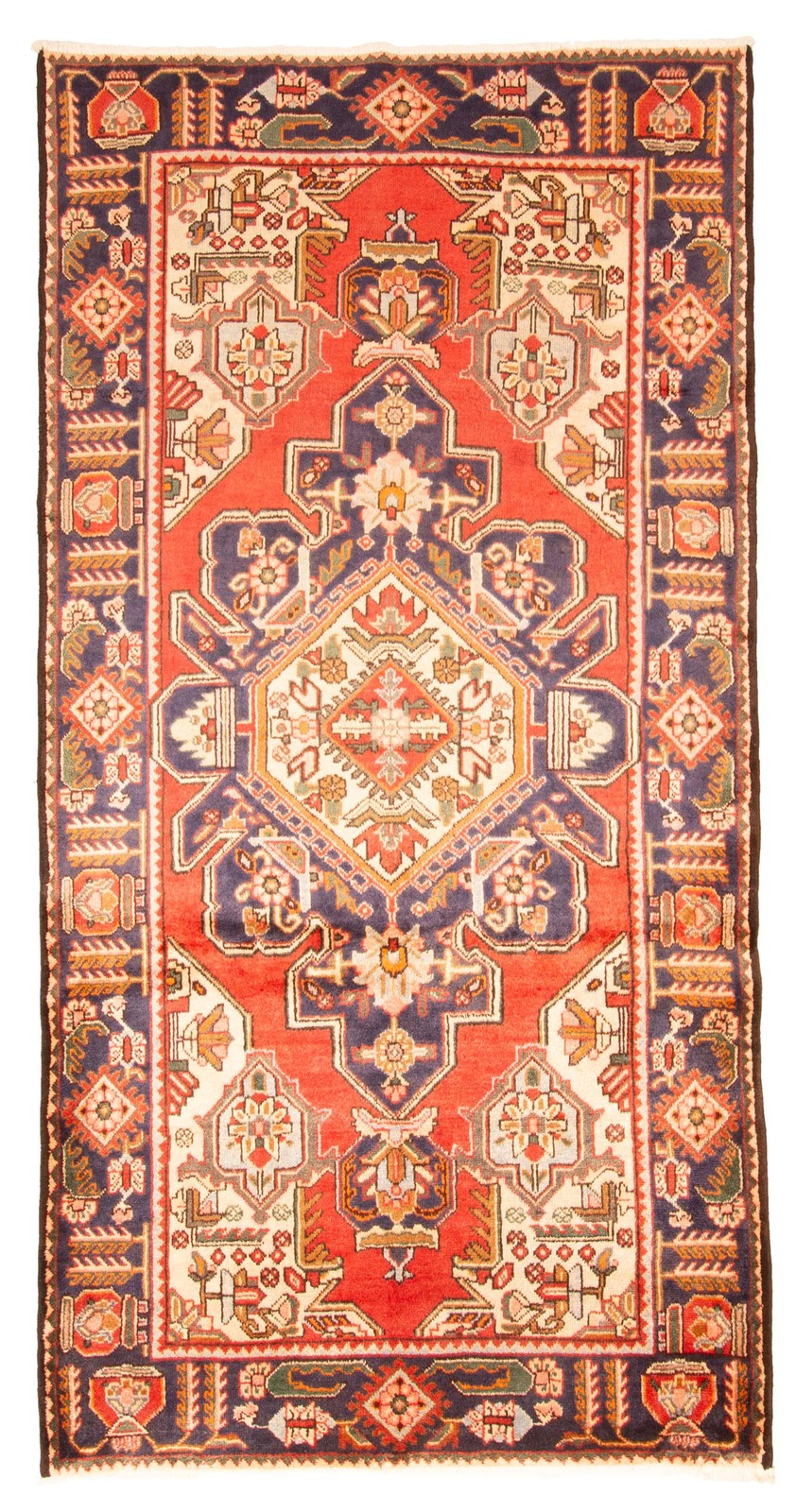 Vintage Traditional Hand-Knotted Area Rug 4'11" x 9'10" Oriental Wool Carpet gallery