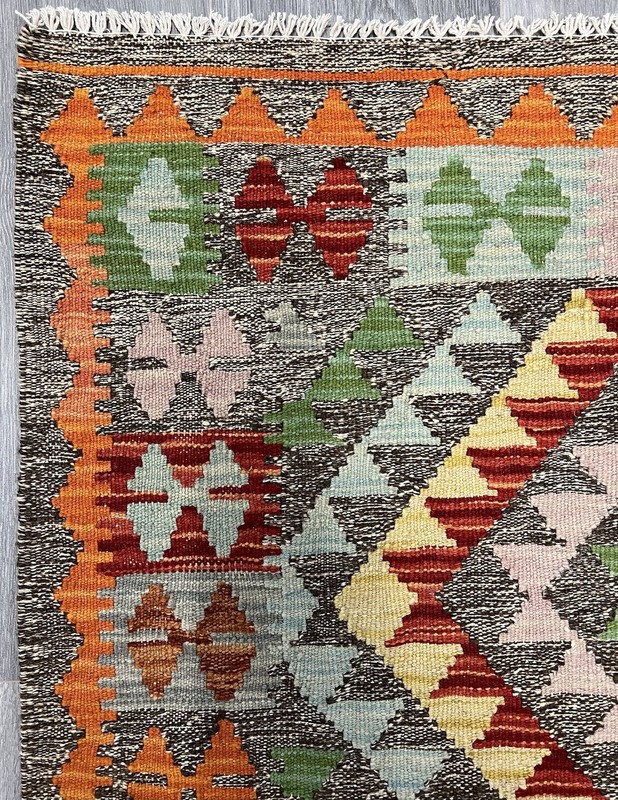 Vintage Kilim Traditional Hand Made Oriental Wool Kilim 4ftx3ft 119cmx86cm gallery