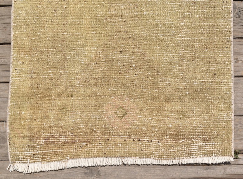 Vintage Rug 1x3 Small Doormat Hand Knotted Carpet Muted Color Wool 54x93cm gallery