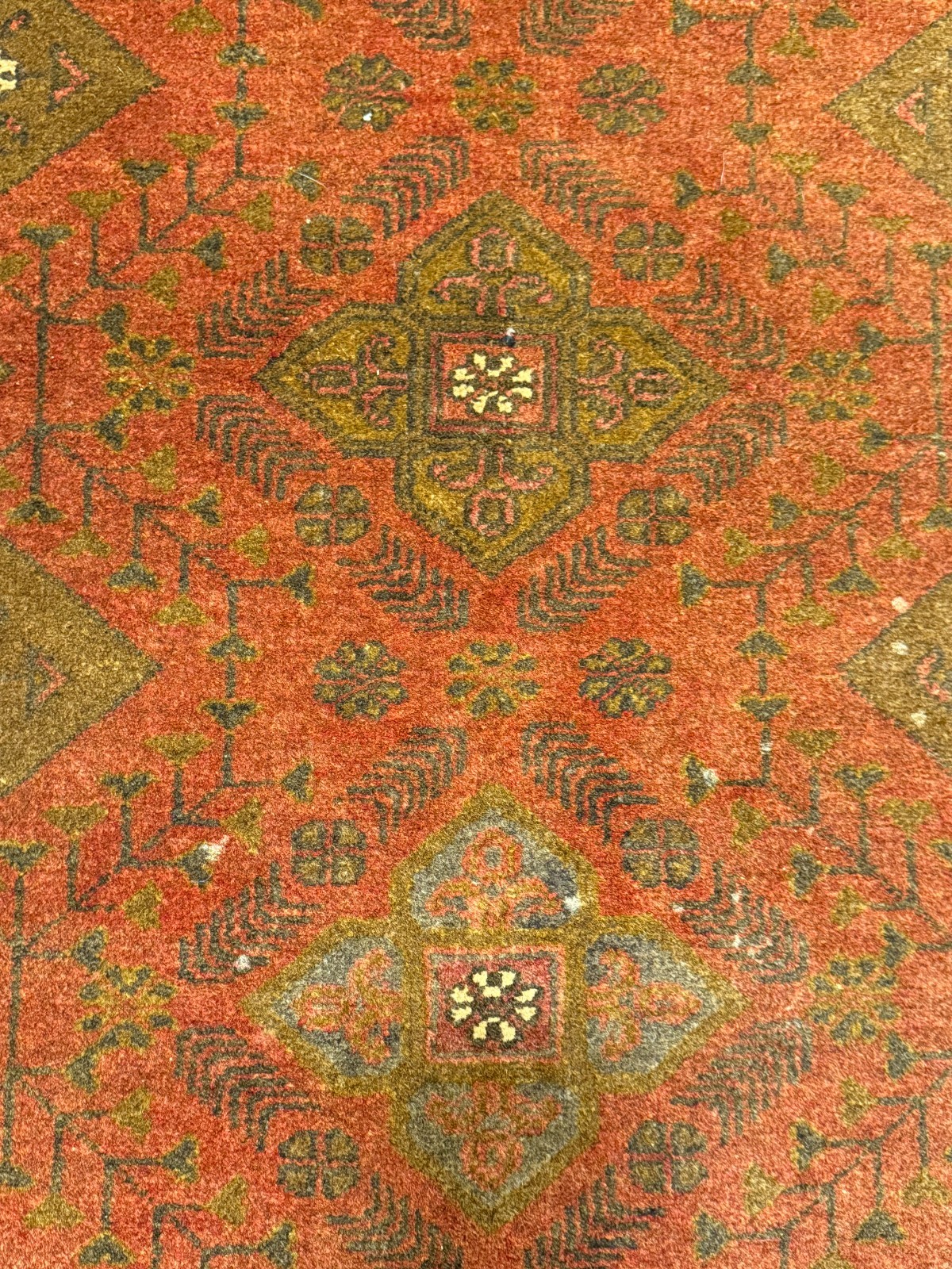 4x3 hand knotted antique area rug, in excellent condition, circa 1940s gallery