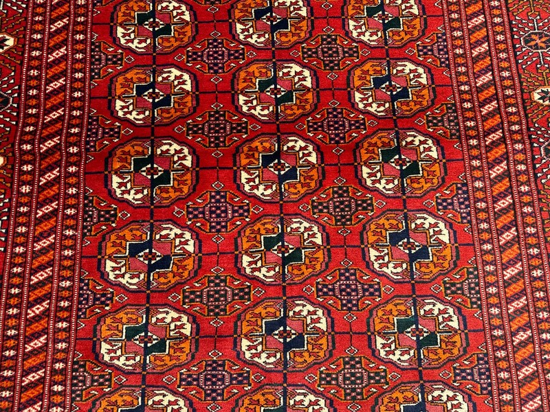 4'2x6'3 Antique Turkmen Tekke Gul Ersari Rug Soft Pile Oriental Rare Floor Rug gallery