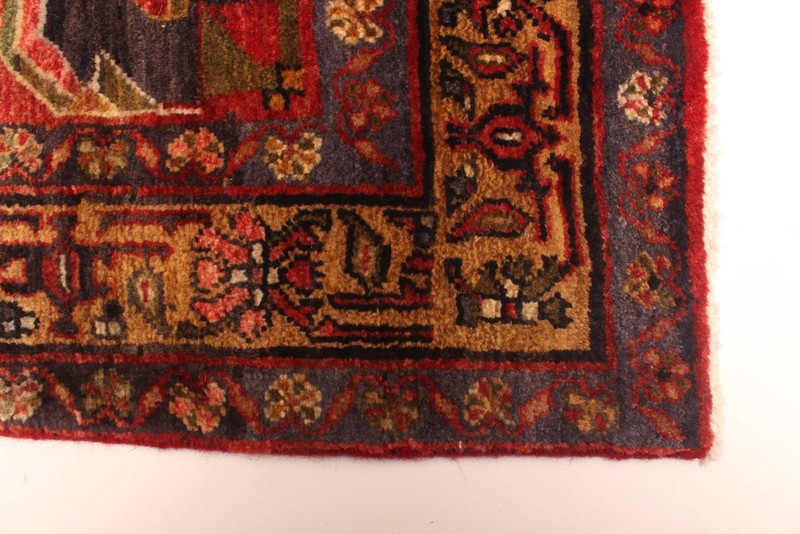 3'8" x 9'11" Vintage Hand-knotted Runner Rug Traditional Oriental Wool Carpet gallery