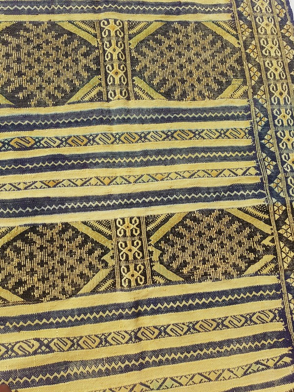 Vintage Traditional Handmade Anatolian Wool Yellow Kilim 6x3.7ft gallery