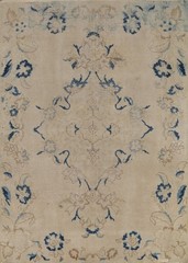 Traditional Distressed Area Rug 4×6 Handmade Wool Muted Carpet for Bedroom
