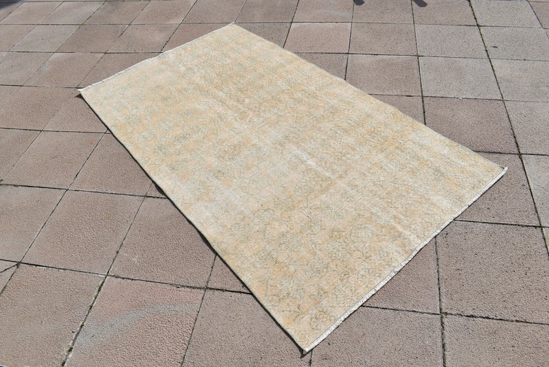 Vintage Primitive Oushak Rug 3'9'' x 6'6'' ft Anatolian Wool Rug, Bohemian Rug gallery