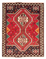 Vintage 3’9″ x 4’10” Traditional Hand Knotted Vegetable Dye Wool Area Rug