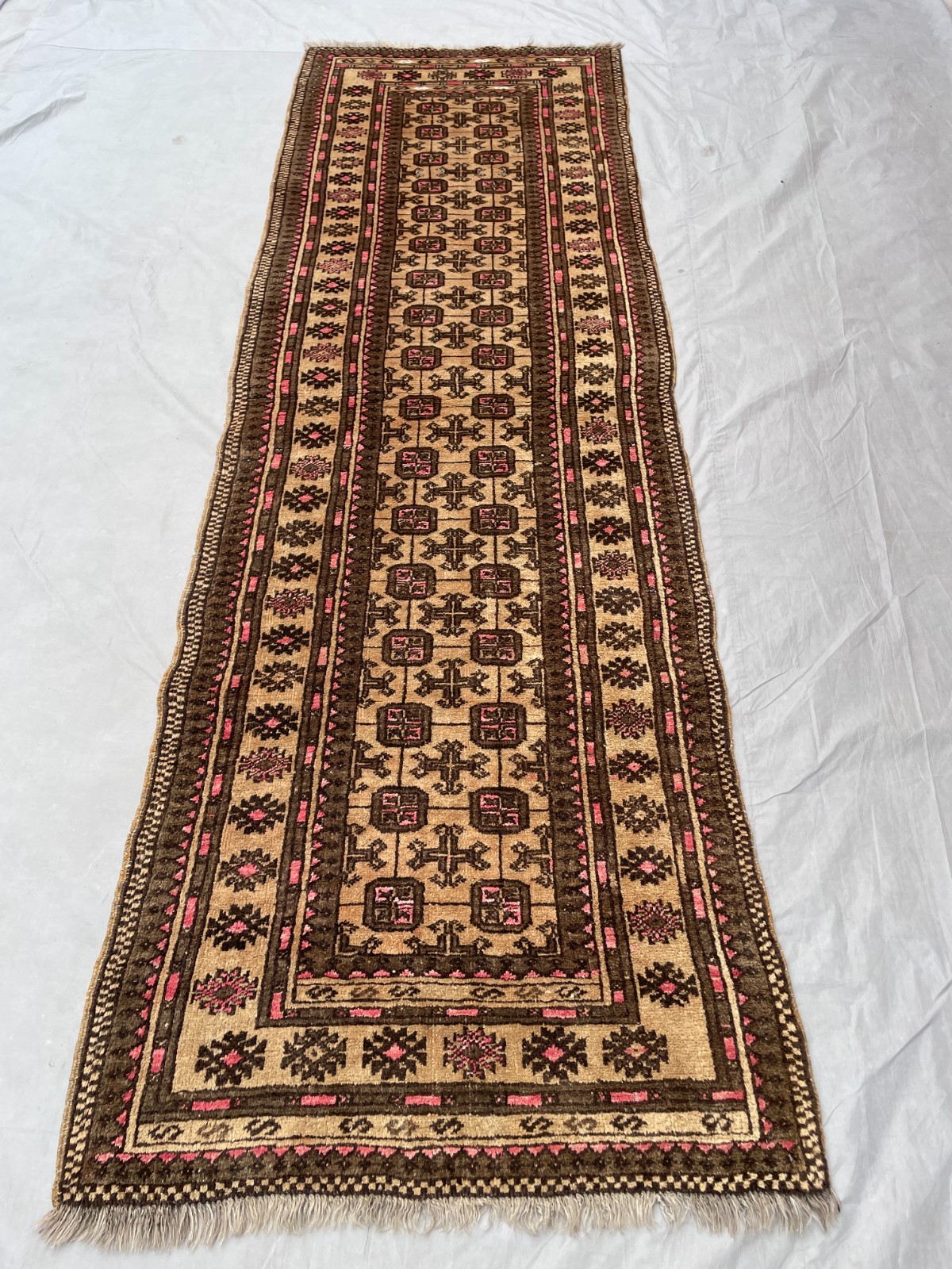 2'8x8'6 Ft Vintage Afghan Baluchi Runner Rug Handmade Wool Hallway Runner gallery