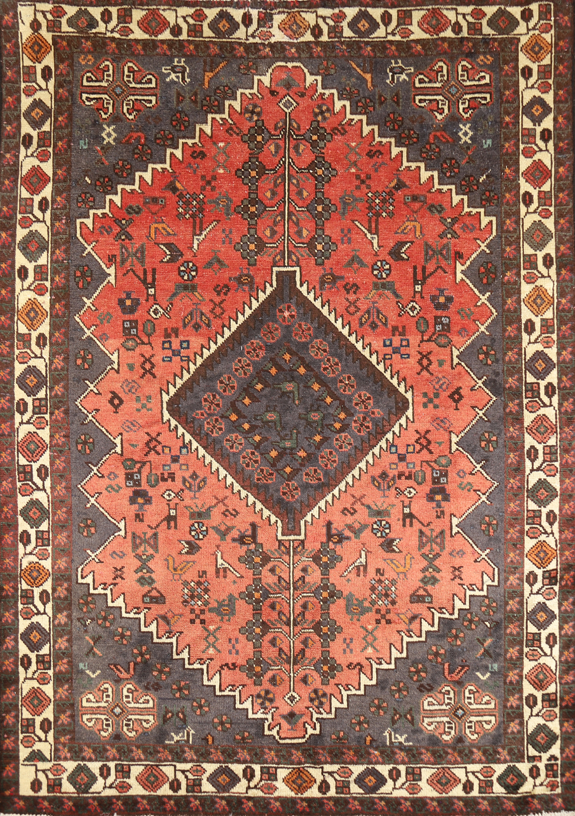Vintage Tribal Geometric Traditional Rug 5x7 ft Hand-knotted Wool Carpet gallery