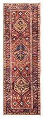 3’7″ x 11’0″ Vintage Hand-knotted Runner Rug Traditional Oriental Wool Carpet