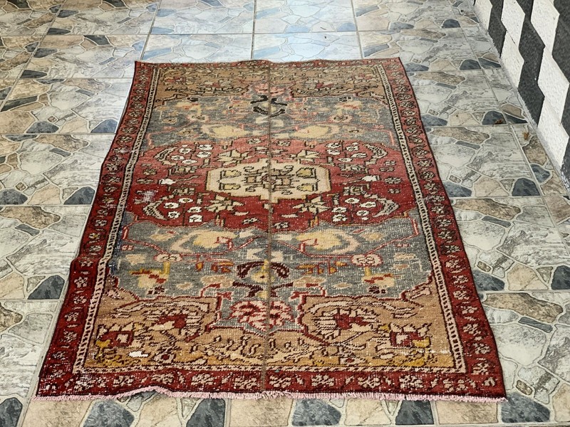 Vintage Armenian Tribal Rug | 3x6 ft | Antique Kurdish Wool Handmade Area Rug gallery
