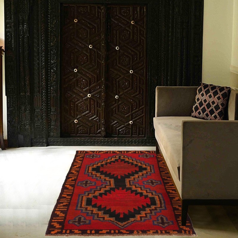 Antique Carpets & Rugs Handmade Rug Artisan By Afghan Women, 2'7 x 4'6 ft G29072 gallery