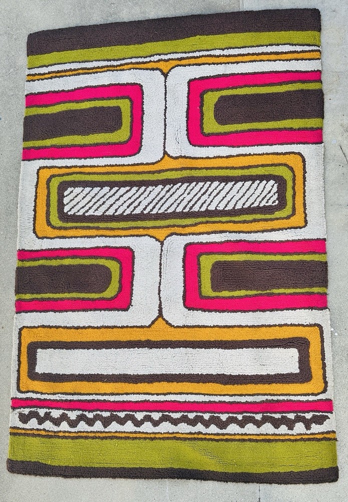 Mid-Century Modern Wool Rug "Many Moods" designed by Lawrence Peabody