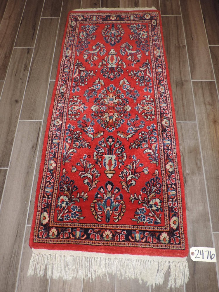 2x6ft. Vintage Sarouk Wool Runner