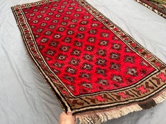 4’3×7’7 Vintage Afghan Baluchi Runner Rug Hand Knotted Wool Tribal Floor Carpet