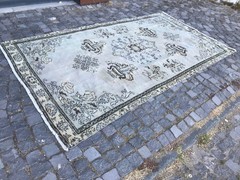 Bohemian Large Rug, Turkish Vintage Rug, Handmade Wool Rug, 5,3 x 9,5 ft