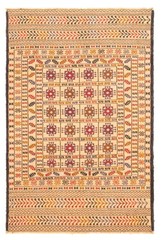 Vintage Hand Woven Area Rug 4’1″ x 6’1″ Traditional Wool Oriental Carpet