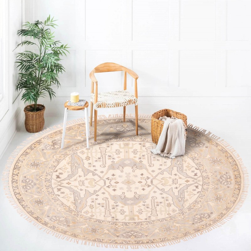 Vintage Hand-Knotted Area Rug 8'0" x 8'0" Traditional Oriental Wool Carpet gallery
