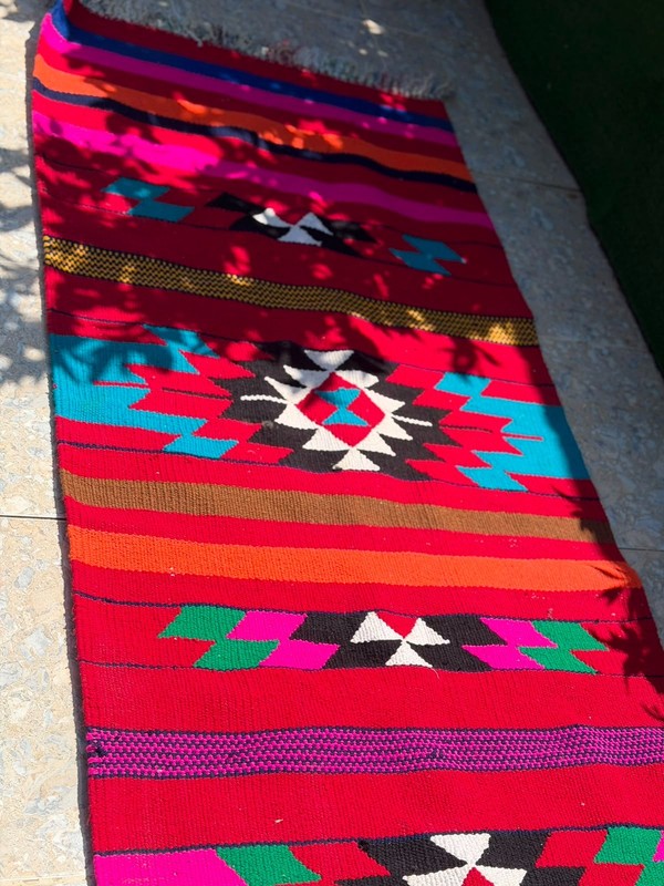 Rare Authentic Handmade Bedouin Rug 4M Tribal Kilim Wool Carpet Middle Eastern gallery
