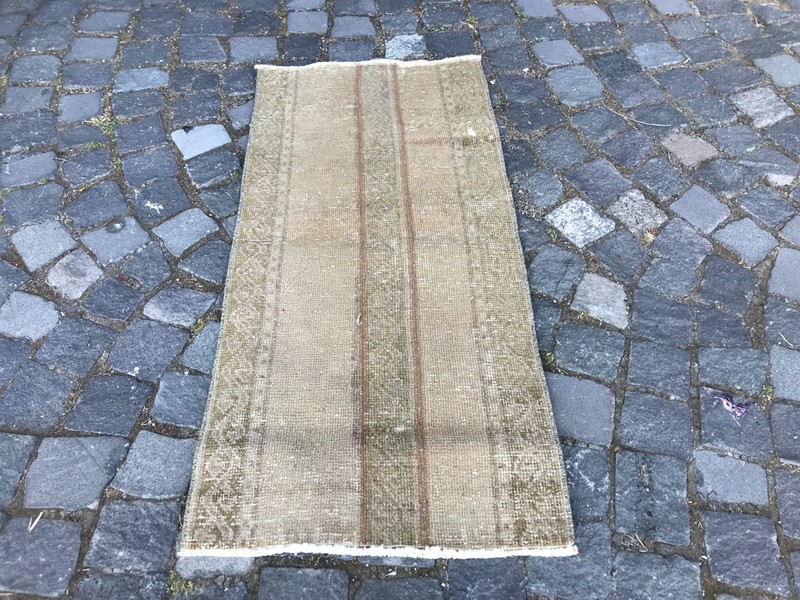 Handmade Wool Rug, Bohemian Area Rug, Turkish Vintage Rug, Home Decor, 1,7x3,6ft gallery