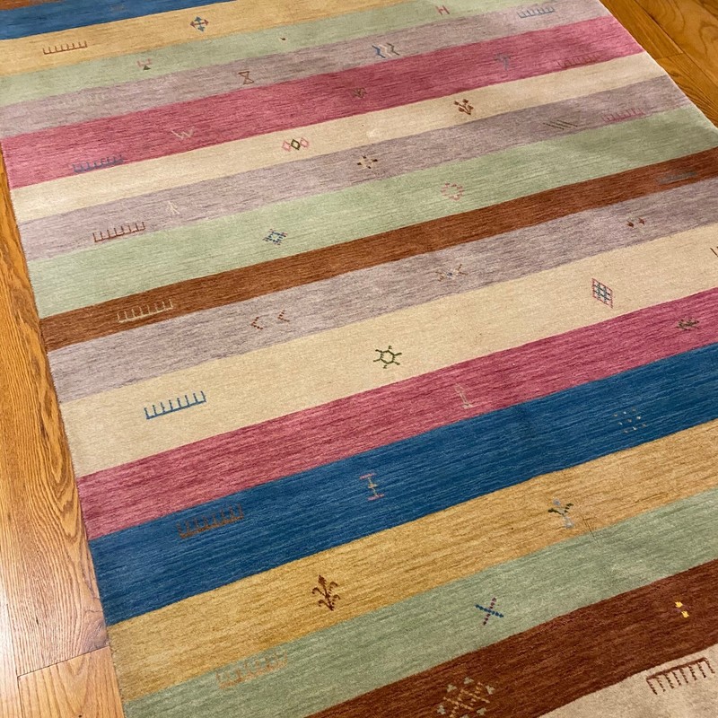 Brand New Charming & Colorful Handmade Nepalese Tibetan Area Rug, 5x8 SALE gallery