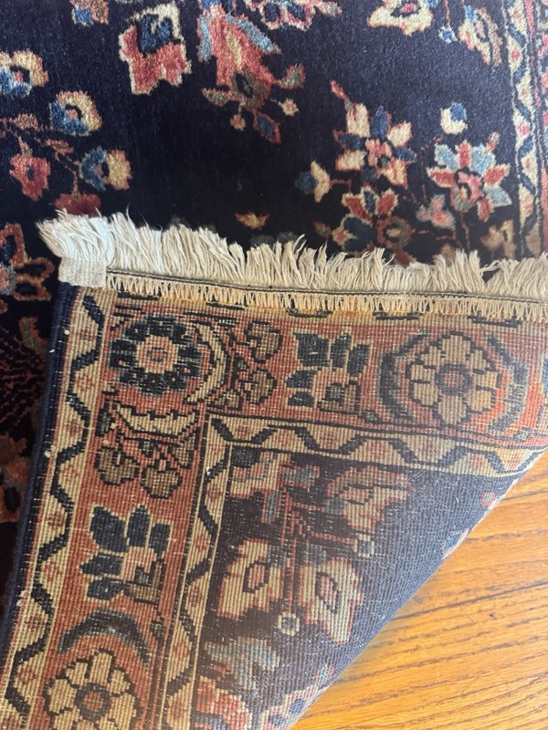 Museum Quality Authentic Blue Mohajeran Sarouk C.1900 Full Pile 4’10x2’3 gallery