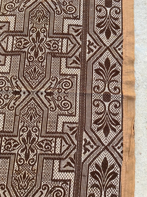 Vintage Handmade Geometric Floral Traditional Wool Flatweave Rug 220x167 cm gallery