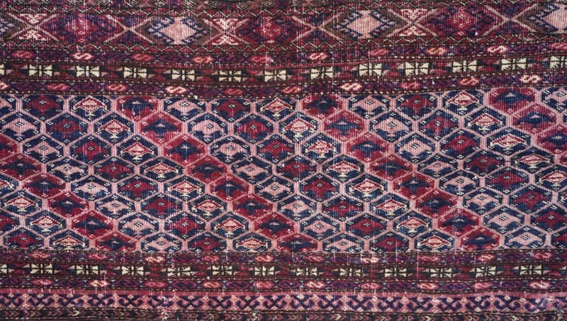 1' x 4' Antique Turkmen Torba Yomud Tribal Hand Knotted Wool Textile Rug gallery