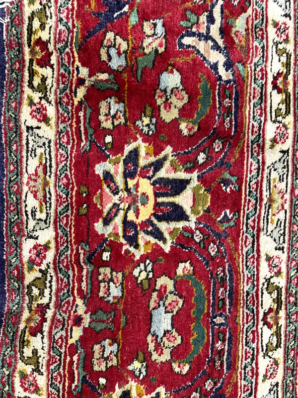 Antique Oriental Hand-Knotted Wool Area Rug Red/Ivory/Blue/Green 11'8" x 17'7" gallery