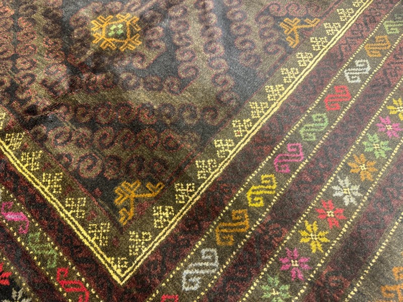Fine Afghan Vintage Tribal Baluchi Rug 4x6 ft Hand Knotted Antique Oriental Rug gallery