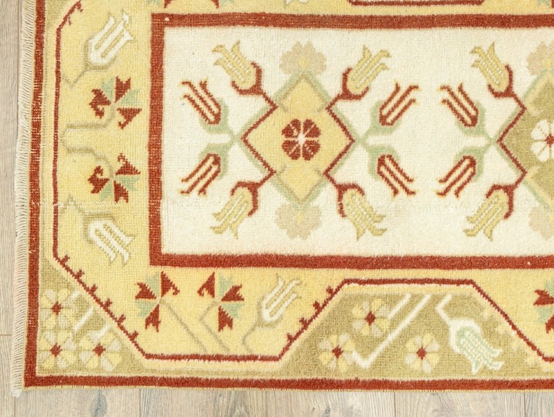 Vintage Turkish Oushak Wool Runner Rug 2'6" × 8'1" ft – Rustic Warm Farmhouse gallery