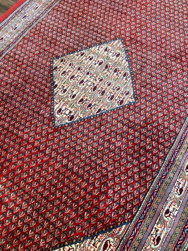 Vintage Handmade Fine Turkish Rug, Tribal Paisley Design, Light Distress, 7x11 gallery