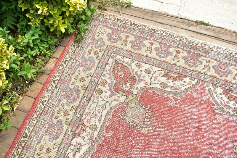 Turkish Rug 71''x108'' Oushak Rug Tribal 5x9 Rug Vintage Muted Color 181x276cm gallery