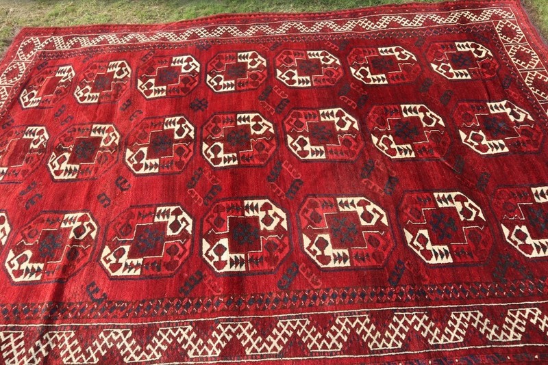 7 X 11 COLLECTORS' PIECE Antique Above 100 Years Old Ersari Turkmenistan Russian gallery