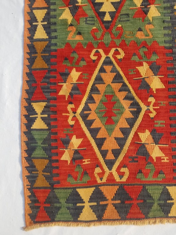 Vintage Traditional Handcrafted Turkish Kilim Runner Rug for Home Décor 290x79cm gallery