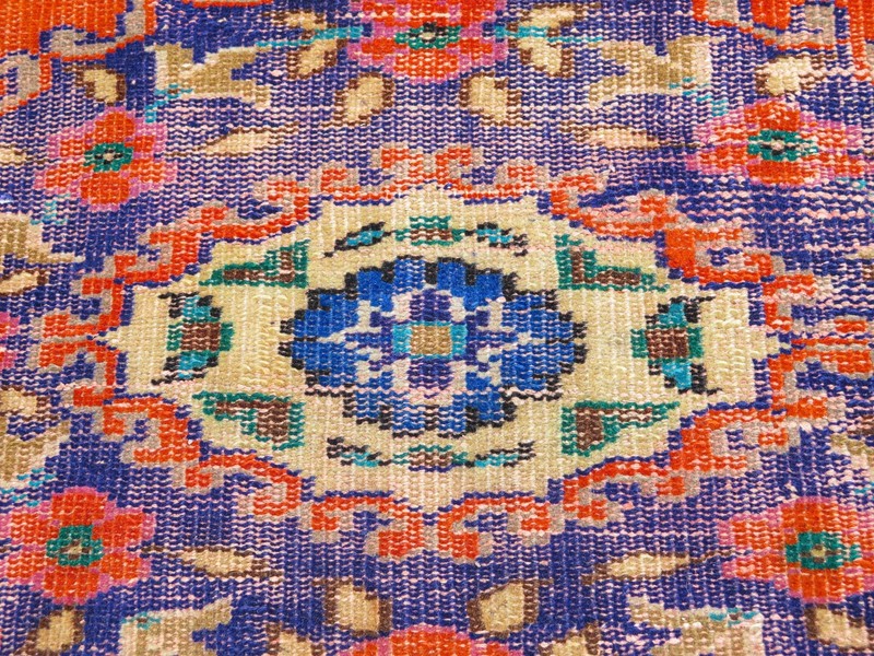 Paprika Medallion Turkish Vintage Rug, Large Distressed Handwoven Carpet 67"x98" gallery