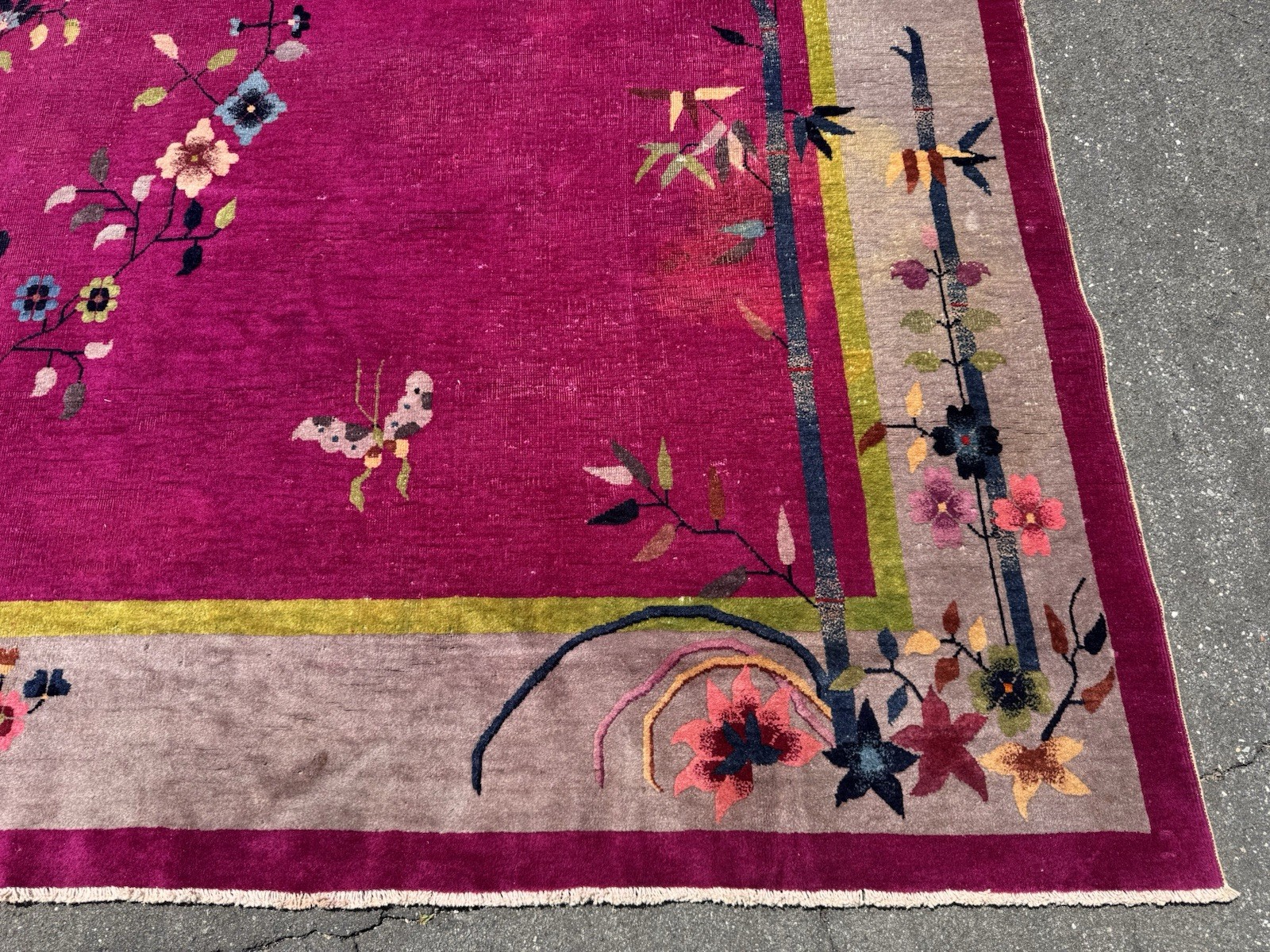 c1920s ANTIQUE MINT ART DECO WALTER NICHOLS CHINESE RUG 8X10 Ft ROOM SIZE gallery