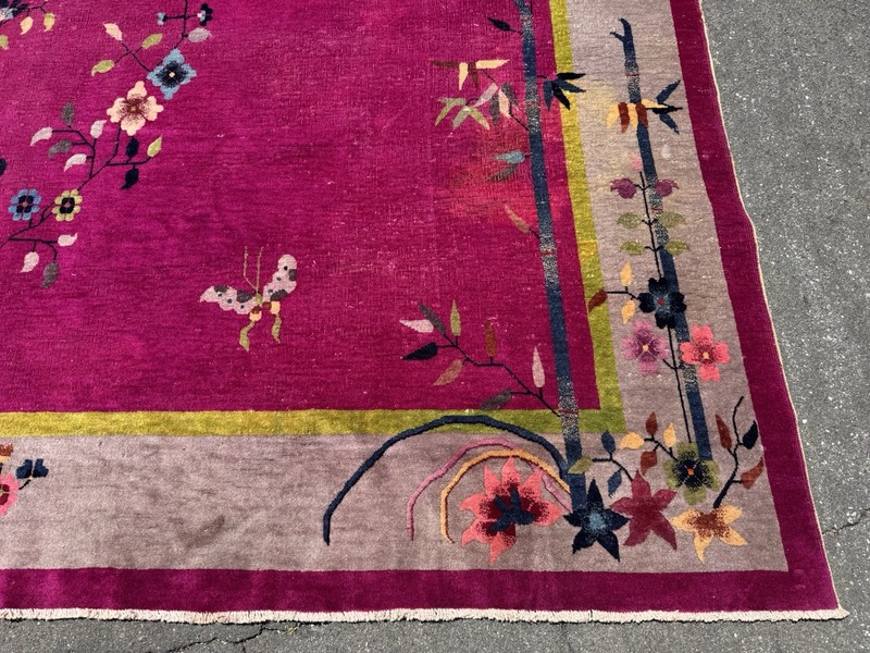 c1920s ANTIQUE MINT ART DECO WALTER NICHOLS CHINESE RUG 8X10 Ft ROOM SIZE gallery