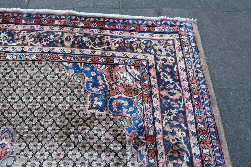 Vintage Hand Made Traditional Wool Faded Brown Pink Beige Carpet 297x210cm gallery